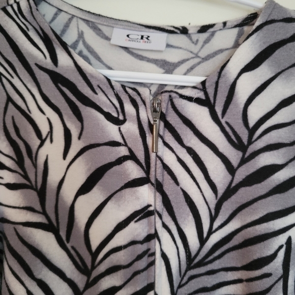 ZIPPER cardigan vest, zebra print - Picture 6 of 6